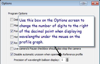Precision of wavelength display: You can now change the number of decimal