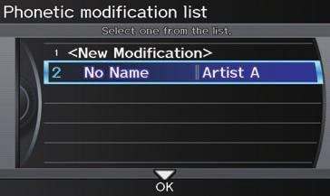 To play back the phonetic modification and check that it sounds right, select Play. Select Edit and enter the desired phonetic (e.g., Artist A ), and then select OK.