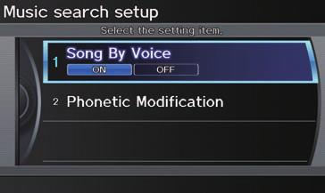 would like to access. From this mode, you can use the following voice commands to select songs or display a song list.