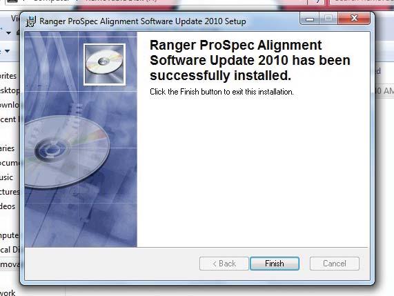 14. The software installation is complete. Click Finish to continue the remainder of the installation.