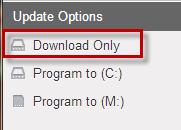 The service will download first and then program. You will receive pop-up messages in the upper right corner with status information.