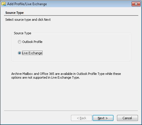 Figure 57: Selected the option to add Live Exchange 4.