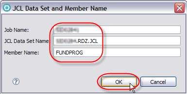 22. Make sure a valid job name is displayed, and your <Your TSO UserID>.RDZ.