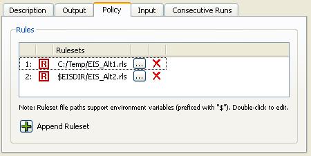 10 10 Input Select Rules under in the Policy section of the MRM Configuration and click to the Policy tab Append a new row for each additional ruleset by clicking on the plus button at the bottom.