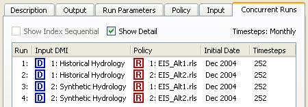 6 Mode Example of Concurrent Runs with 2 Input DMIs and 2 policy sets, no Index Sequential: Toggling the Show Details box will show the names of the DMIs and policy sets: 4.3.