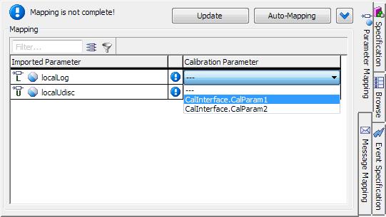 Implementing Software Components Create a runnable Runnable_Entity and provide a sequence to the method calc within this runnable. Go to the "Parameter Mapping" tab in the software component editor.