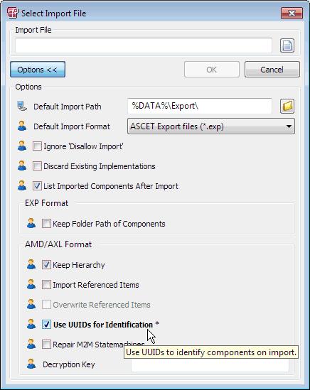 Developing Software Components in ASCET Figure 8: Using UUIDs to identify components on import 3.2.