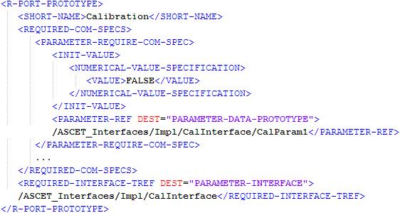 Software Component Types Name the Port Calibration and click OK. The "Internal Access" is set to Required; it cannot be changed.