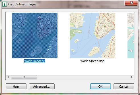 3. WMS will load the background image file. It will take a few moments depending upon your internet connection. Once done, you can see an aerial photo added to the background.