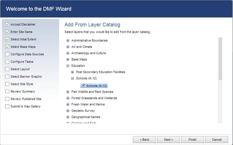 6 MPCM (Layer Catalog) Layers MPCM is a mapping aggregation service, providing an organized list of map layers. Layers available through MPCM can be sourced through ArcGIS Server or WMS services.