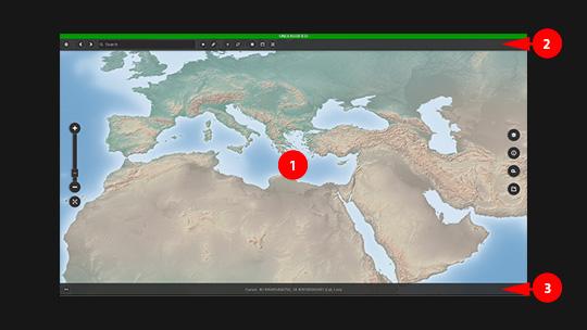 3 HiPER LOOK VIEWER User Interface 1. The Interactive Map: Enables effective viewing of imagery assets 2.