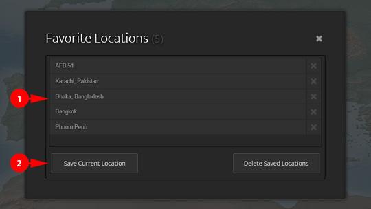 To clear/exit Location Search: 1. Click the "Reset" button to clear the Search Tool. 2.