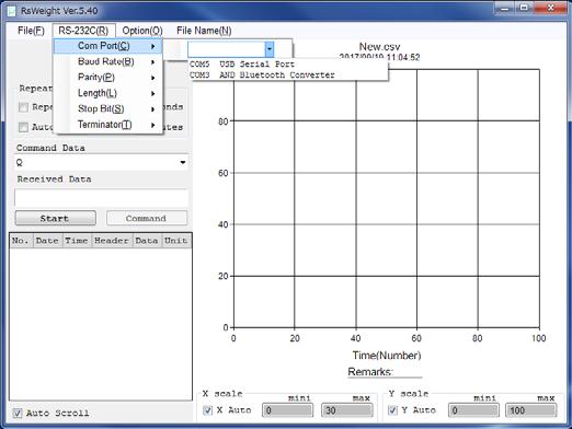Step 2 RS-232C Setup Use the RS-232C parameters that match the balance's parameters. Refer to "7.
