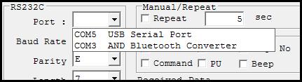 Step 3 Starting Communication Select (click) the [Start] key in the RsCom window. The "o" mark starts blinking on the window and indicates that RsCom is ready to communicate.