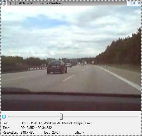 If the driver is available, the camera is created as a device in the device manager in CANape and can be used immediately.
