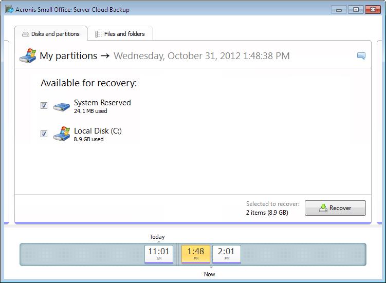 allows you to explore and recover backed up data (both partitions and individual files and even file versions).
