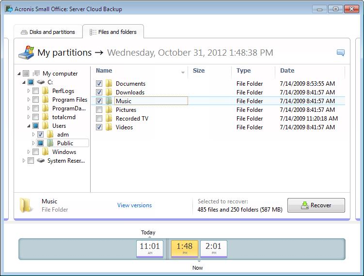 Selecting a disk, partition, file or folder to make it the current item in a list does not mean selecting it for recovery!