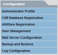 The administrative main menu includes the following functions: Figure 2.