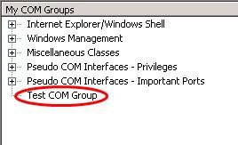 To add a File Path to the a COM group 1. Select the required COM group and click the dialog box is displayed. icon. The 'Type Name of File Path' 2. Type the name of the File Path. 3.