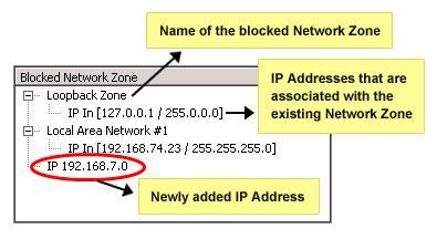 address. 3. Click OK to confirm. The IP address is displayed in the blocked list and all traffic intended to and originating from this IP Address is now blocked.