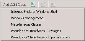 Select the required COM Group from the list. The selected COM Group is displayed in the 'My Protected COM components' main list.