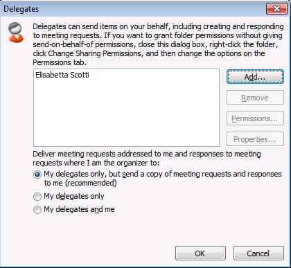 com) Delegation (manage another user s calendar) Restricted,