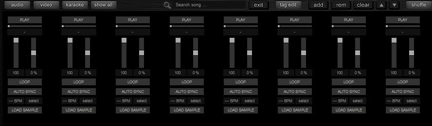 SAMPLER Another great function of the software is the ability to load, play, pitch, loop and short sounds, called samples. These sounds can be anything from police sirens to complete 4 beat loops.