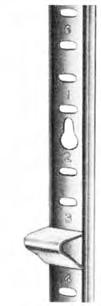 26-1875, 26-1876 Removable Keyhole Pilaster Material Length Aluminum 36" 26-1871 Aluminum