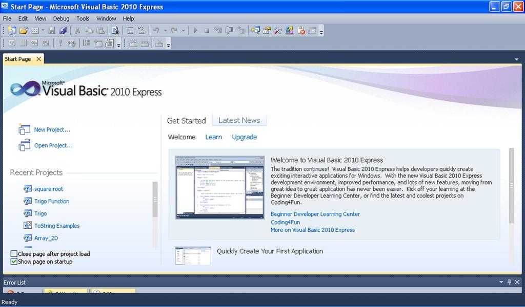 11 syntax and interface are almost similar. Visual Basic 2010 Express Edition is available for free download from the Microsoft site as shown below: http://www.microsoft.