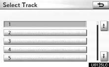 AUDIO/VIDEO SYSTEM SELECTING A DESIRED TRACK Select the desired track number. The changer will start playing the selected track from the beginning.