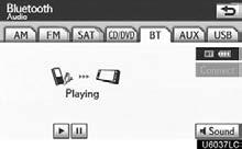 AUDIO/VIDEO SYSTEM (b) Playing a Bluetooth audio Playing and pausing a Bluetooth audio Some titles may not be displayed depending on the type of portable player.