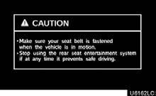 AUDIO/VIDEO SYSTEM Caution screen Changing the source This screen appears for a few seconds when the POWER < ENGINE START STOP > switch is in ACCESSORY or ON <IGNITION ON> mode.