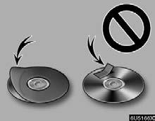 AUDIO/VIDEO SYSTEM Labeled discs Correct Wrong NOTICE Do not use special shaped, transparent/translucent, low quality or labeled discs such as those shown in the illustrations.