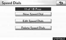 SETUP Editing the speed dial You can edit the speed dial. 7.