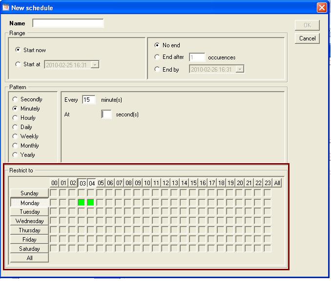 Restrict To Specify if you wish to generate alarms/qos only on a