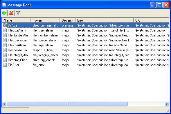 Launching the Message Pool Manager The Message Pool can be opened by clicking the Message Pool Manager button in the tool bar. The Message Pool lists all the available alarm messages.