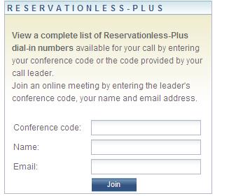 Alternatively, they can take advantage of the dial-back feature of Reservationless-Plus Call Manager by logging in from the main page of TCC Online. 1. Go to www.tcconline.com. 2.