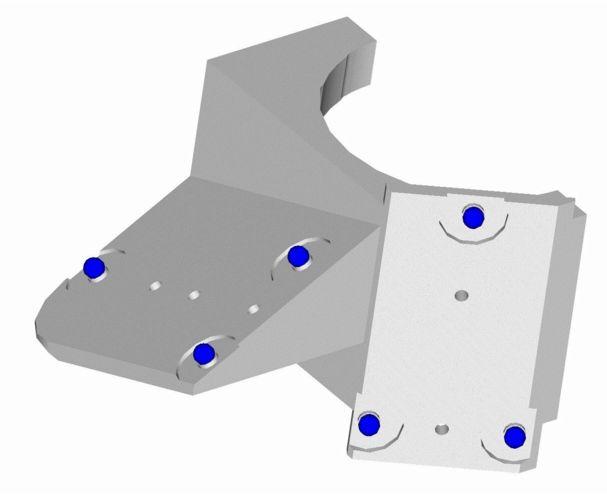 Mounting Plates Two or more BCAMs share a mounting plate. Reference balls on plate define its plate coordinate system.