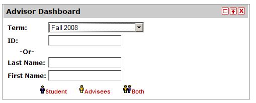 Then type the student s ID or name. NOTE: The ID used in this search can be either a student s 8-digit SIS CWID (0XXXXX) or their 9-character alpha/numeric Banner ID.