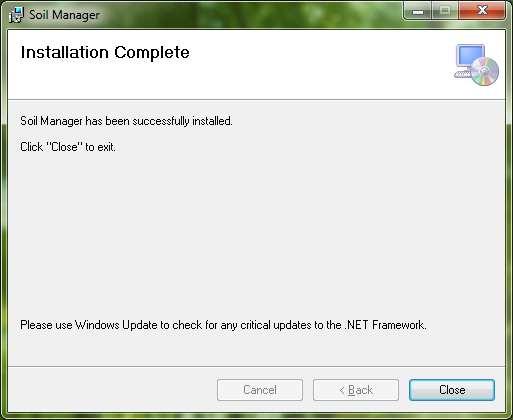 11. When the Installation Complete window is displayed,