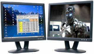 4 and one DisplayPorts 1.2. Dual View technology offers multiple display support on up to two separate monitors.