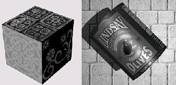 Texture Mapping Textures The realism of an image is greatly enhanced by adding surface textures to the various faces of a mesh object. In part a) images have been pasted onto each face of a box.