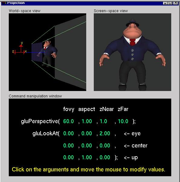 Projection Tutorial The RIGHT mouse button controls different menus.
