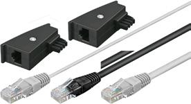 NETWORK TELEPHONE CABLES TAE 9 TAE adapter 2 x RJ45 plug > RJ45 plug (8P8C) /, TAE-F plug