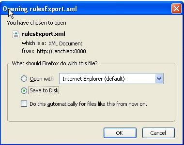 Rules 9.11 Importing/Exporting Rules You can import and export rules in XML file format, eliminating the need to define the same rule again for additional DBMSs.