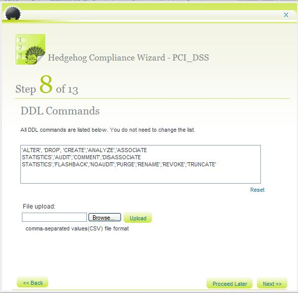 Compliance 11 Click Next without making any changes. The next Compliance Wizard page(s) is displayed. 12 Configure the necessary parameters according to the on-screen instructions on each page.
