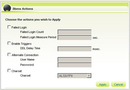 DBMSs 8.6 Applying DBMS Actions You can apply a single action to multiple DBMSs by selecting the DBMSs in the DBMSs tab and then clicking.
