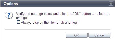 An example of the Option window is given below.