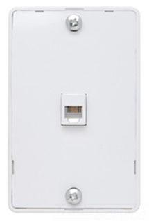 Seymour/Legrand Jack, (1) 4 Conductor RJ11 Jack; Thermoplastic; White; Wall Mounting; Size 3 Inch W X 0.36 Inch D X 4.66 Inch H; Application Telephone; Approval Ul 1863; Legrand[R] Brand 0.