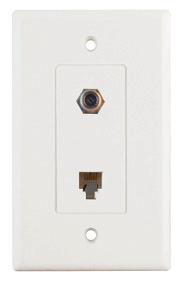 Coaxial Connector Wall Plate, BR, BK 26CATVxx Decorator 1 GHz